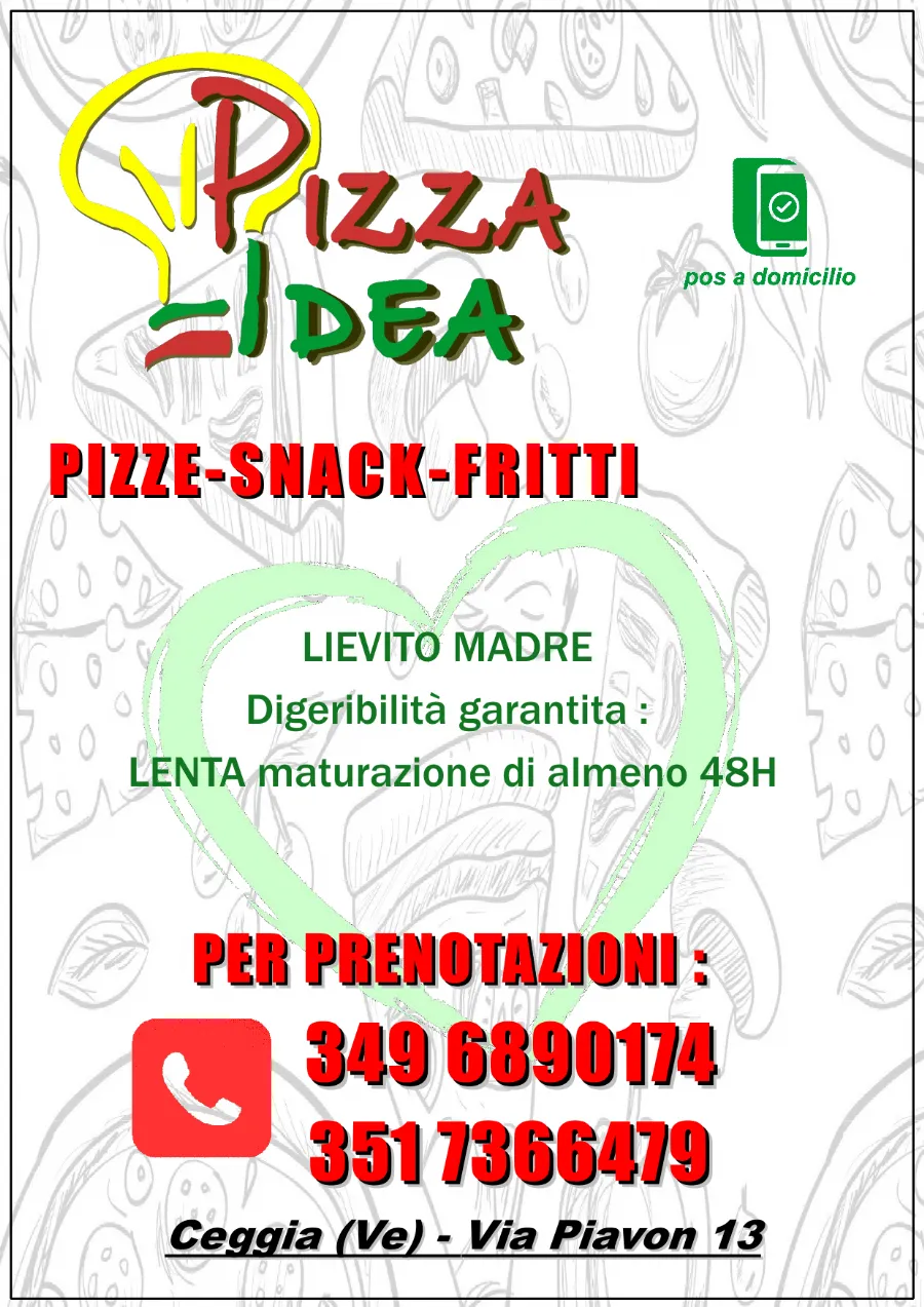 Listino online : Nuovo listino Pizzaidea Ceggia